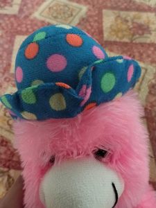 Pink Polka Dot Teddy Bear - &#34;With Love&#34;