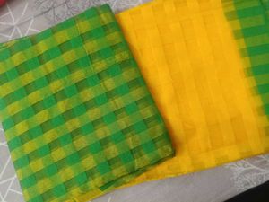 Yellow & Green Saree
