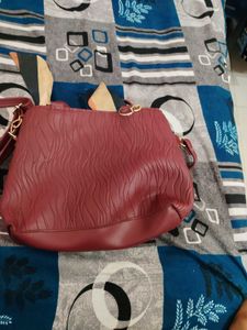 Maroon Handbag