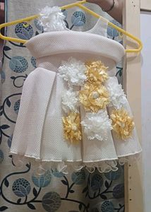 Beautiful Frock With Flower Detailing