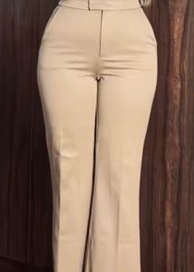 FLARED JERSEY TROUSERS