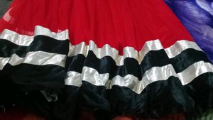 Red Black Colour Gown