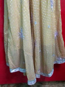 Cream Long Ethnic Gown