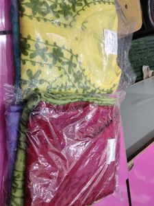 Colorful Embroidered Cotton Fabric