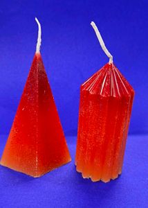Beautiful Red Ombre Shaded Scented Candle Set Of 2