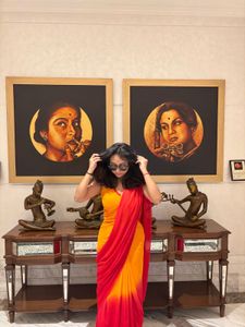 Elegant Saree Stitched And Stitche Blouse(S)