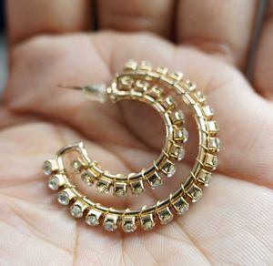 Sparkling Gold Hoop Earrings