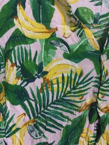 Banana &amp; Leaf Print Button-Down