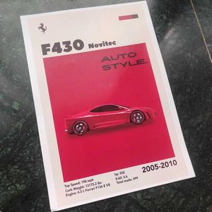 Car Poster Glossy A4