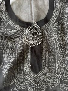 CHINKANKARI BLACK KURTI🌷