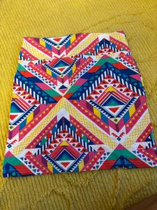 Colorful Geometric Mini Skirt