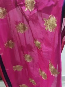Embroidered Green &amp; Pink Salwar Kameez