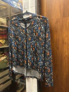 Floral Sheer Long Sleeve Top – Elegant & Breezy