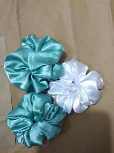 Satin Scrunchie Set Of 3