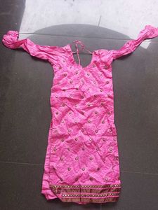 Pink Embroidered Kurta