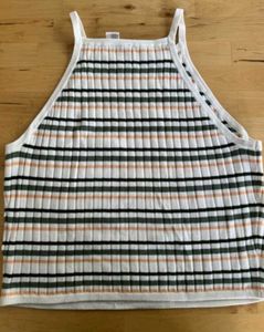 H&amp;M Striped Ribbed Tank Top