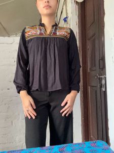 Indo Western Black Ethnic Top Not Even Wore Once