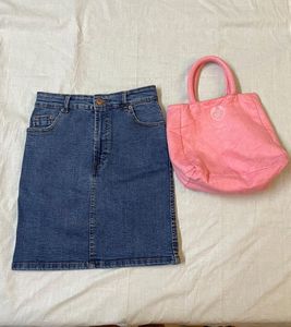 Denim Short Skirt