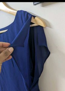 korean blue top for office and party