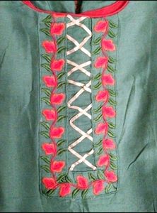 Green Contrast Pant Suit