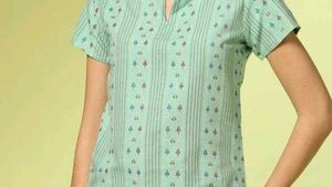 Cute Green Printed Top