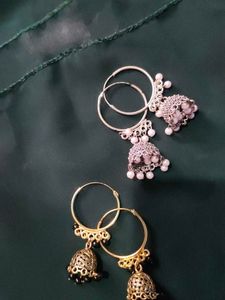 Hoop Jhumka Earrings