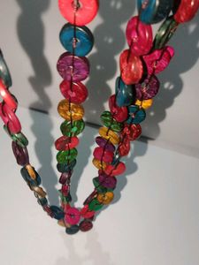 Colorful Wooden Bead Necklace