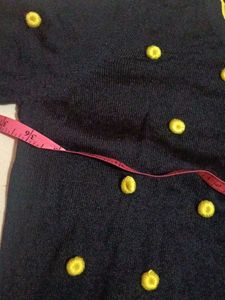 Navy Blue Floral Cardigan