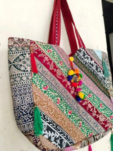 Colorful Patchwork Tote Bag totally new spacious