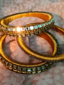 Gold Tone Bangle Set