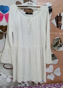 2 Combo Embroidered Bell Sleeve Tunics - Set of C