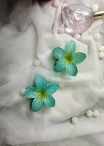 Aqua Flower Hair Clips-1pc