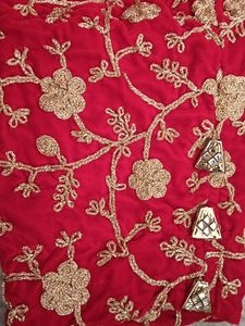 Cream And Red  Kurta Pant Without Dupata