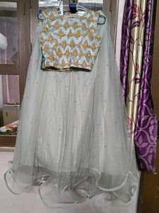 Grey Embellished Lehenga Set🤍