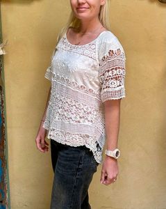 Crochet Floral Detail Top