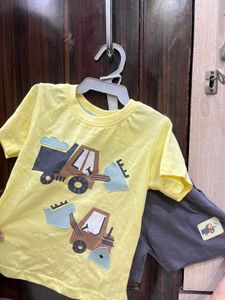 Boys' Cute Graphic Tee and Shorts
