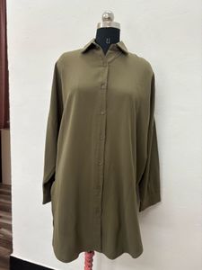 Olive Green Oversized Shirt