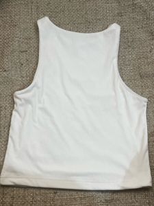 White Ribbed Tank Top