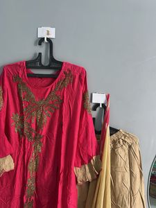 Elegant Pink Kurta Set (L)