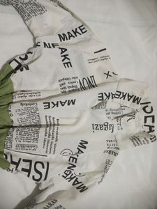 Newspaper Print Y2K Crop Top With FREE GIFT