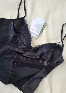 H&amp;M Lace Satin Top