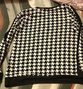 Houndstooth Print Top