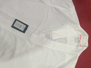 White Kimono Style Long Sleeve Shirt