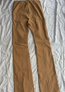 New With Tag Beige Stylish Split Hem Trousers