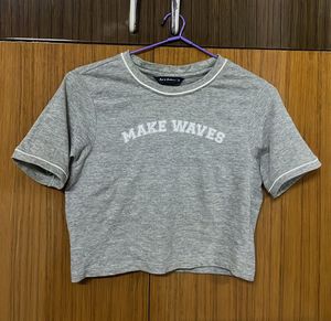 Gray 'Make Waves' Graphic Tee