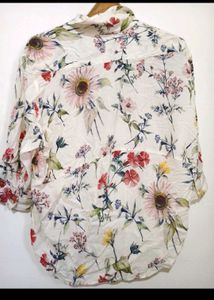 Floral Print Button-Down Shirt