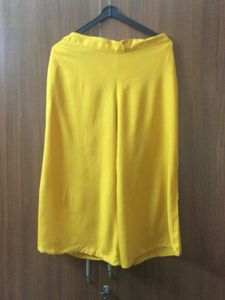 Mustard Knee Length Palazzo