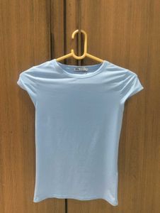 Zara Blue Slim-Fit Tee