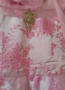 Pink Floral Ethnic Gown