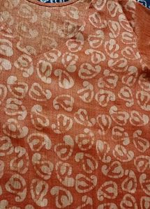 Peach Bhagalpuri Kurta